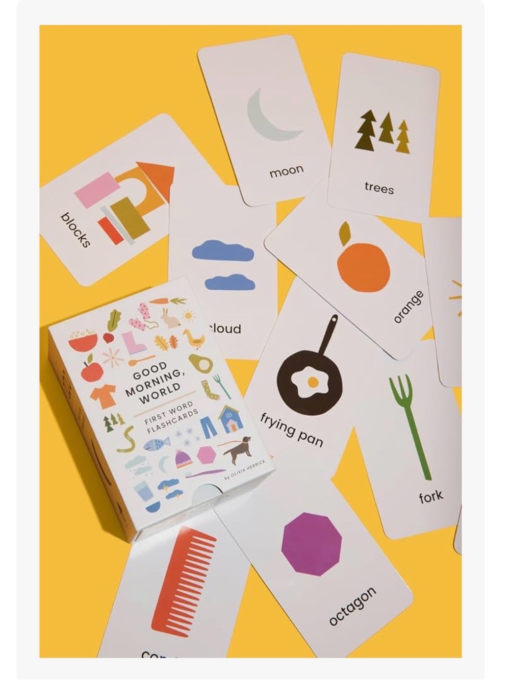 Good Morning, World 100 First Word Flashcards Toddler Learning Cards